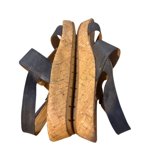 Korks Yolandi Leather Cork Sole Strappy Sandals Size 9 Adjustable Slingback Wome - Picture 7 of 7